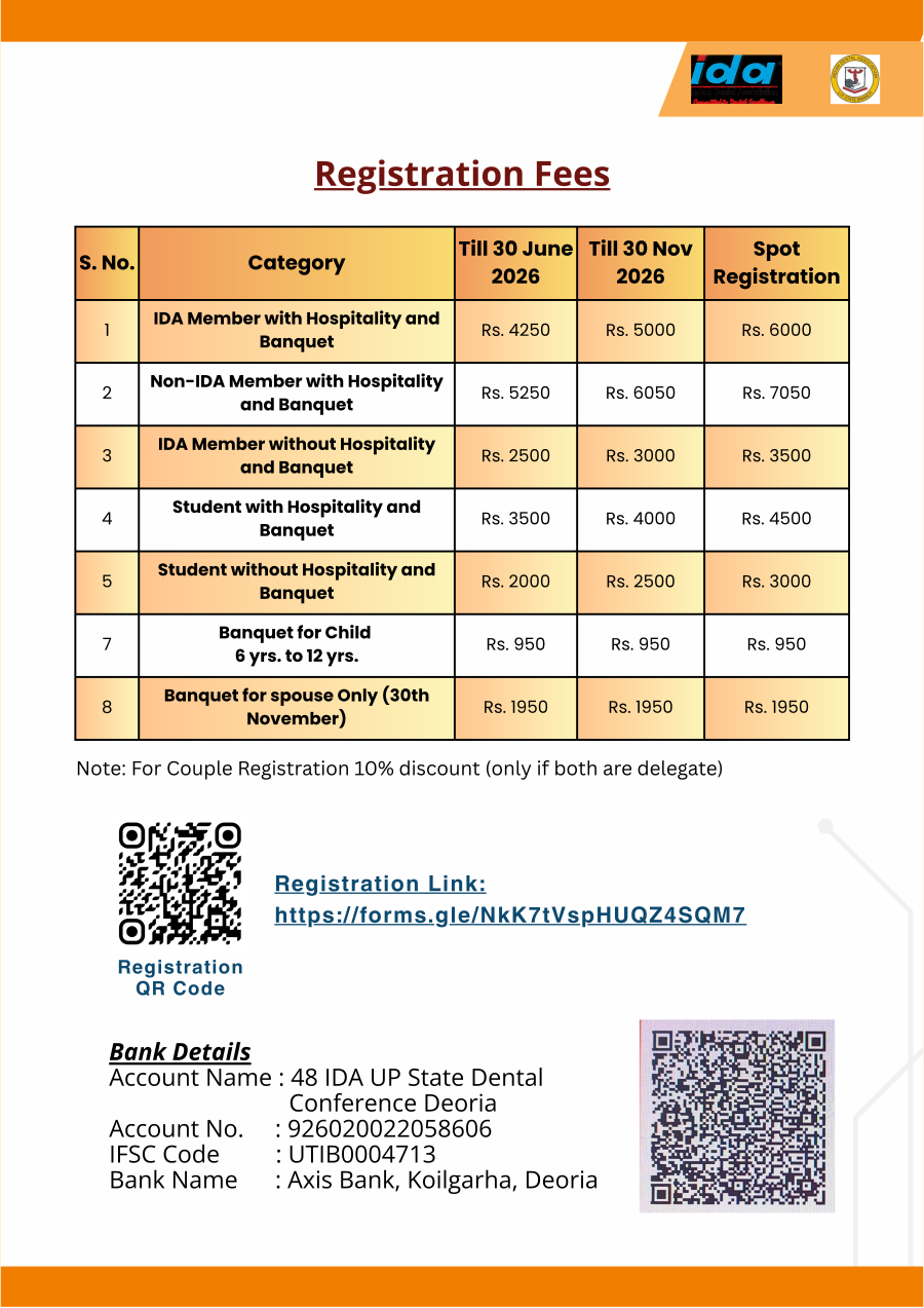 Conference registration brochure page